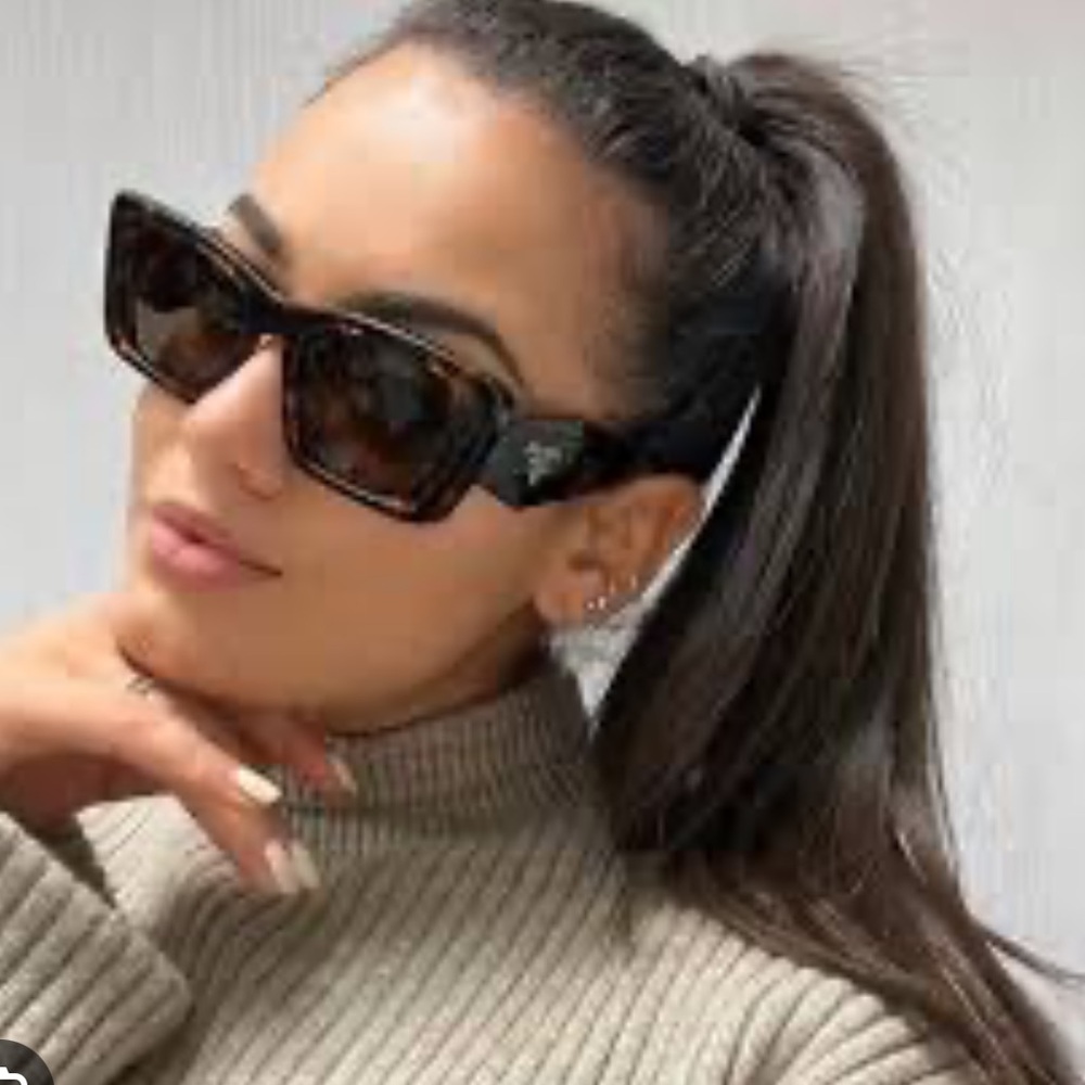 PRADA PR 08YS 01V8C1 Brown Havana Sunglasses 🔥 Like New